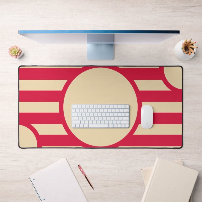 Tapis de bureau Sunburst Rouge carmin et beige – P (Bureau 1)