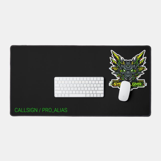 Tapis de bureau SYSTEM GMR Cyber Dragon Glitch Gam (Clavier et souris)