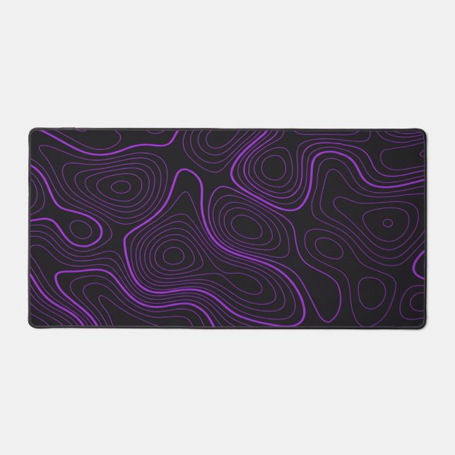 Tapis de bureau topographique violet (Recto)