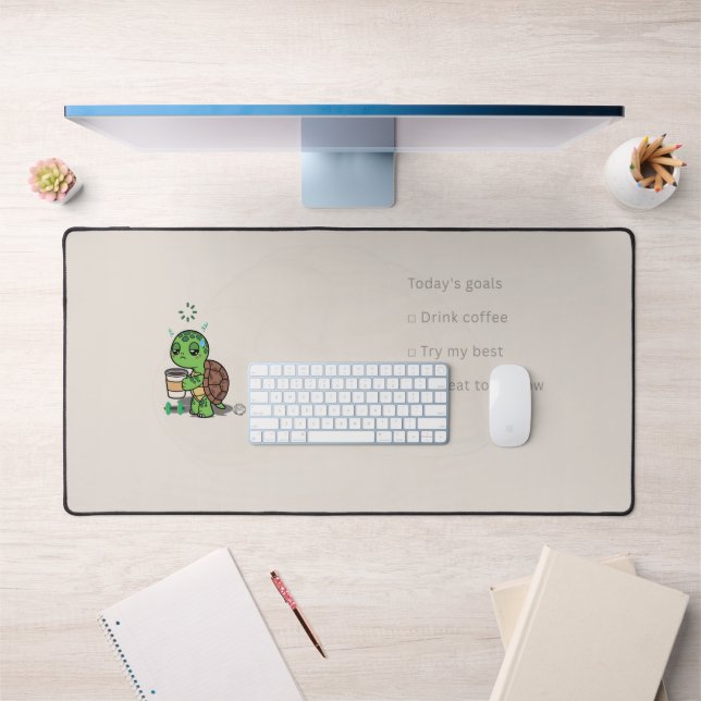 Tapis de bureau tortue mignon | Espace de travail  (Bureau 1)