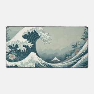 Tapis de bureau Ukiyo-e japonais, grand tapis de s