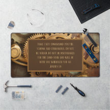 Tapis de bureau verset biblique Joshua 1:9 Engrena