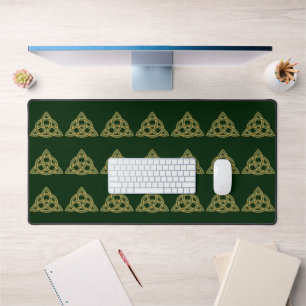 Tapis de bureau vert Trinity Knot