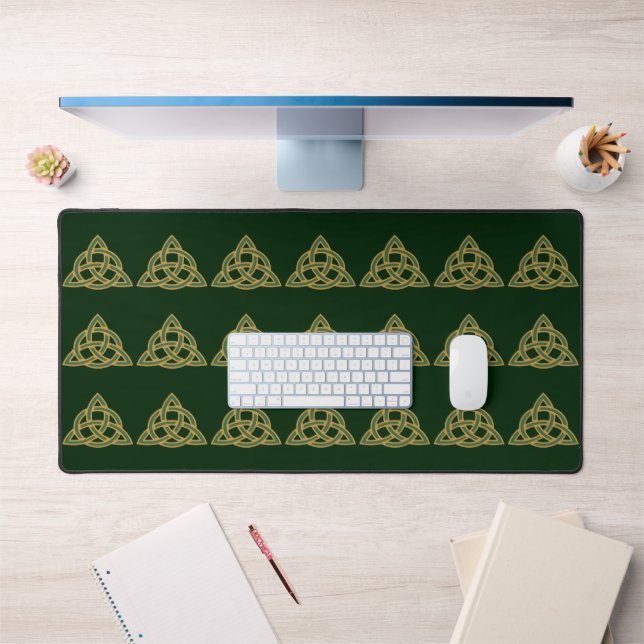 Tapis de bureau vert Trinity Knot (Bureau 1)