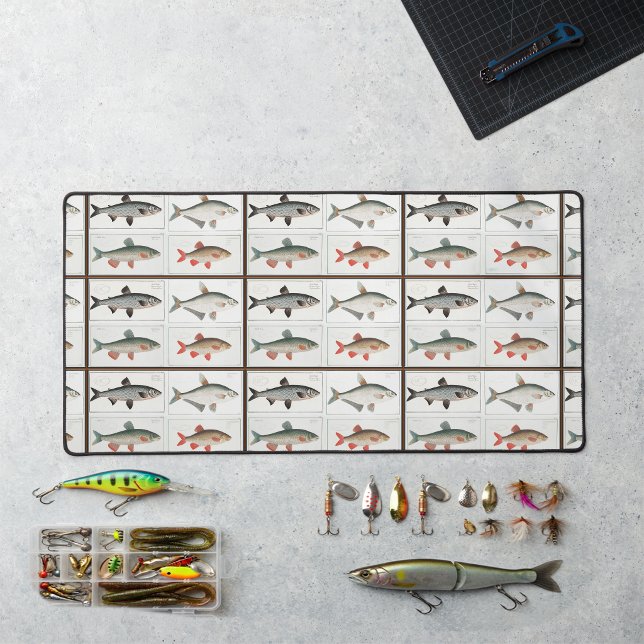 Tapis de bureau vintage poissons (Créateur téléchargé)