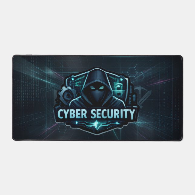 Tapis de bureau XXL Elite Hacker Cybersécurité  Ta (Recto)