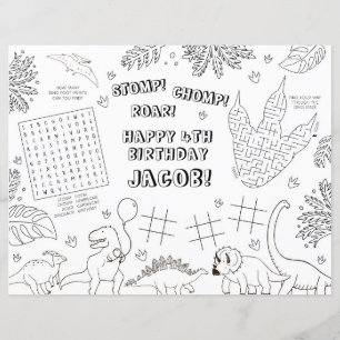 Tapis de coloriage pour fête d'anniversaire de din
