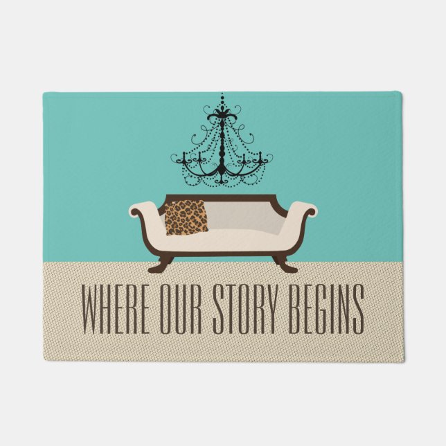 Tapis de coordonnées de la famille personnalisée (Devant)