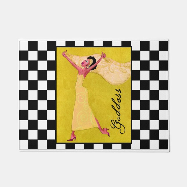 Tapis de couleurs "Déesse Africaine Américaine" (Devant)