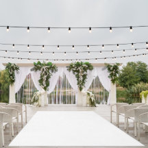 Tapis de couloir de mariage extérieur élégant