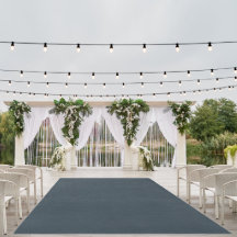 Tapis de couloir de mariage extérieur gris charbon