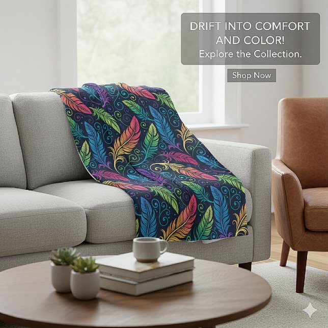 Tapis de couverture en laine polaire à vortex psyc (Psychedelic Vortex Leaves Fleece Blanket)