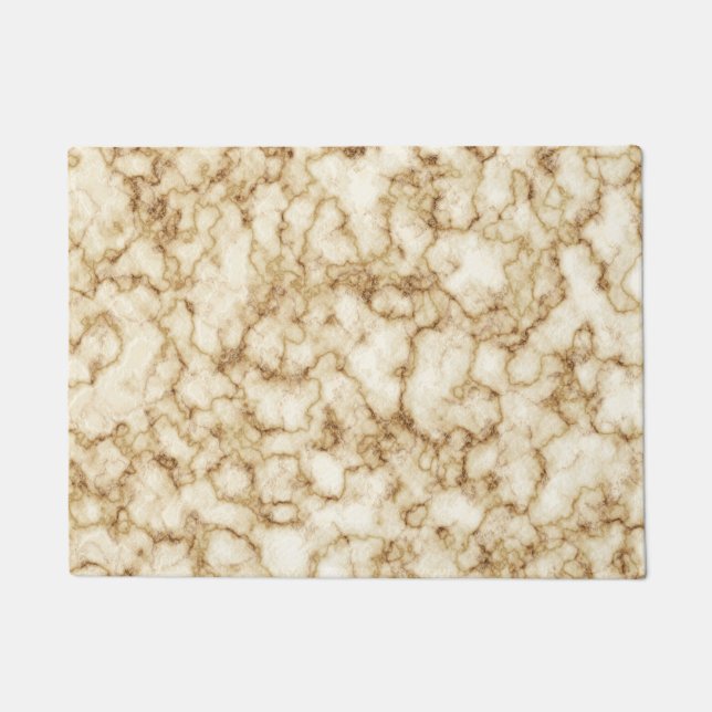Tapis de cuisine - Marbre blanc et or (Devant)