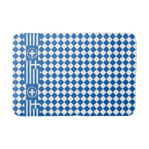 Tapis de Grèce, salle de bain patriotique, Drapeau