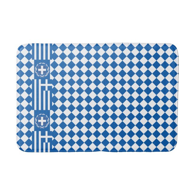 Tapis de Grèce, salle de bain patriotique, Drapeau (Devant)
