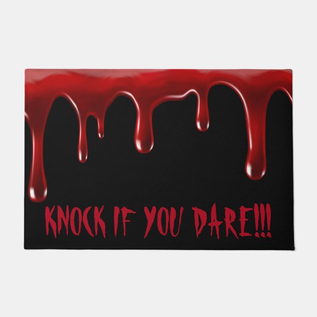 Tapis de Halloween - Frappez si vous osez!!! (Devant)