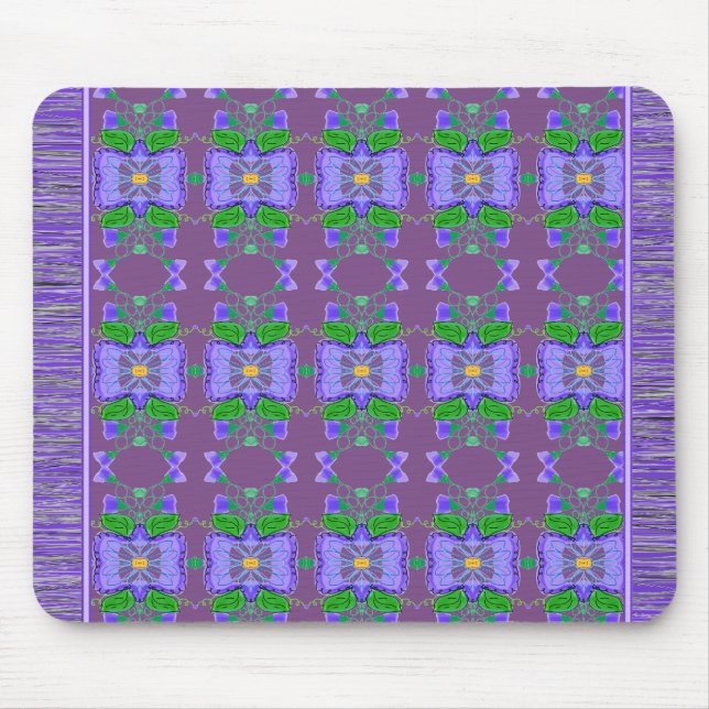 Tapis de la souris à motif violet (Devant)