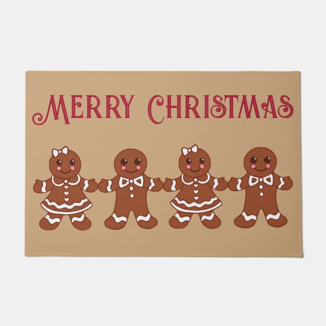 Tapis de Noël au biscuit de pain d'épice (Devant)