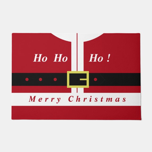 Tapis de Noël avec le Père Noël Design - Drôle (Devant)