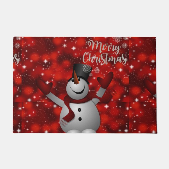 Tapis de Noël, Bonhomme de neige (Devant)