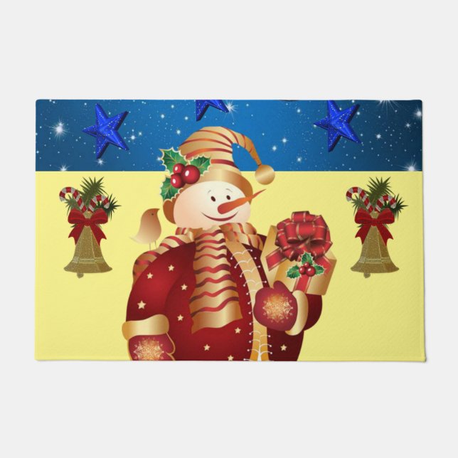 Tapis de Noël, Bonhomme de neige (Devant)