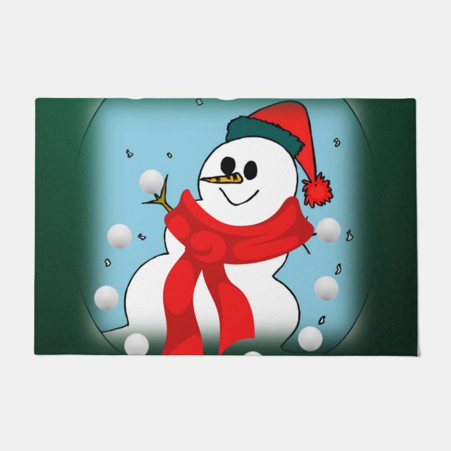 Tapis de Noël, Bonhomme de neige (Devant)