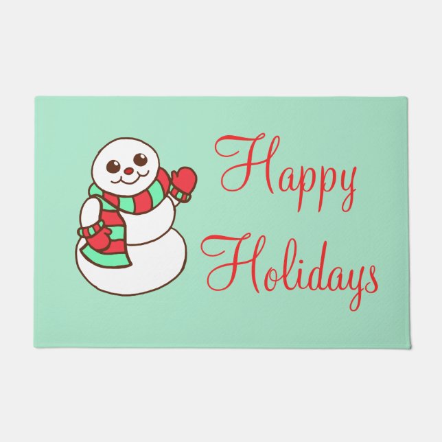 Tapis de Noël bonhomme de neige  (Devant)