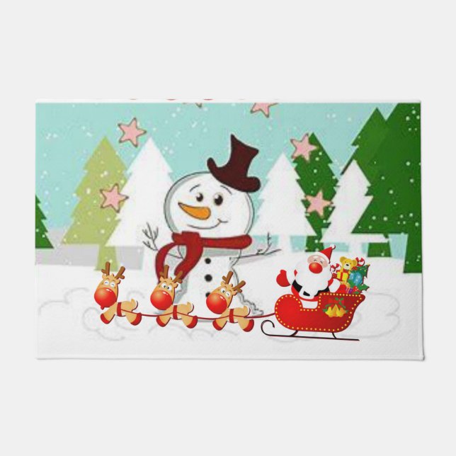 Tapis de Noël, Bonhomme de neige (Devant)