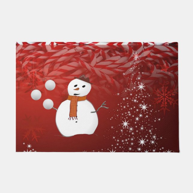 Tapis de Noël, Bonhomme de neige (Devant)