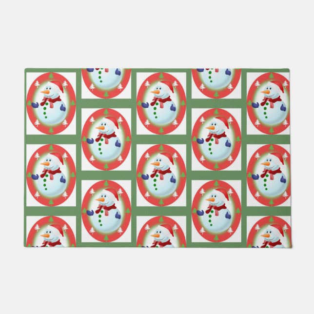 Tapis de Noël, Bonhomme de neige (Devant)