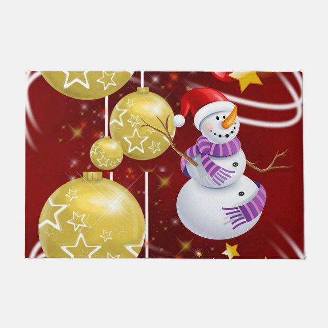 Tapis de Noël, Bonhomme de neige (Devant)