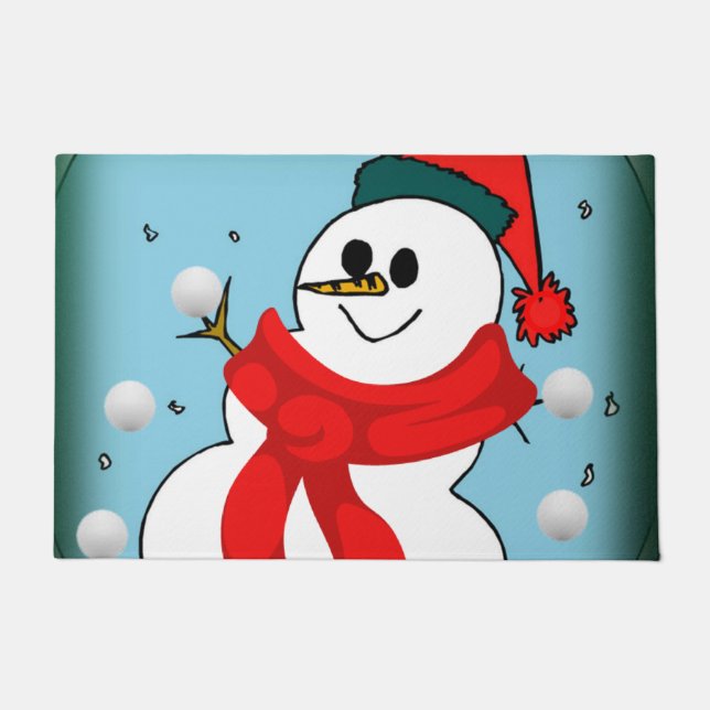 Tapis de Noël, Bonhomme de neige (Devant)