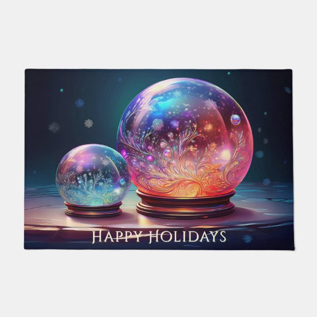 Tapis de Noël Boules de Neige en Cristal (Devant)