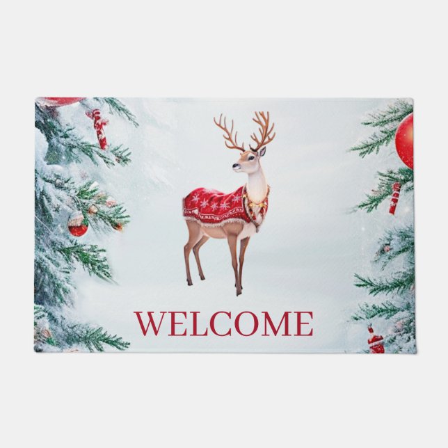 Tapis de Noël de Renne (Devant)