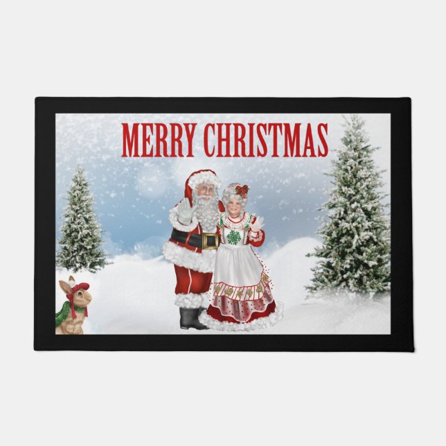 Tapis de Noël du Père Noël Tapis de porte (Devant)
