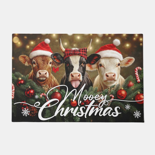 Tapis de Noël Joyeuses Fêtes – Bienvenue Festive (Devant)