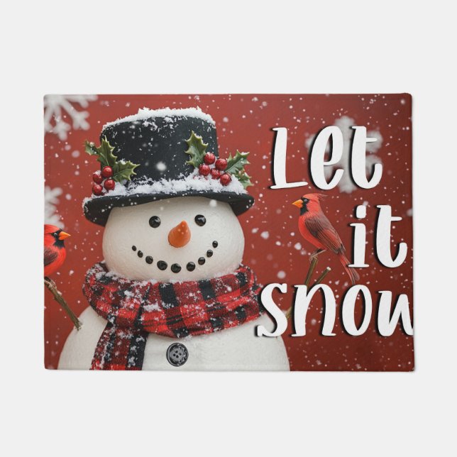 Tapis de Noël "Laissez tomber la neige" – Tapis de (Devant)