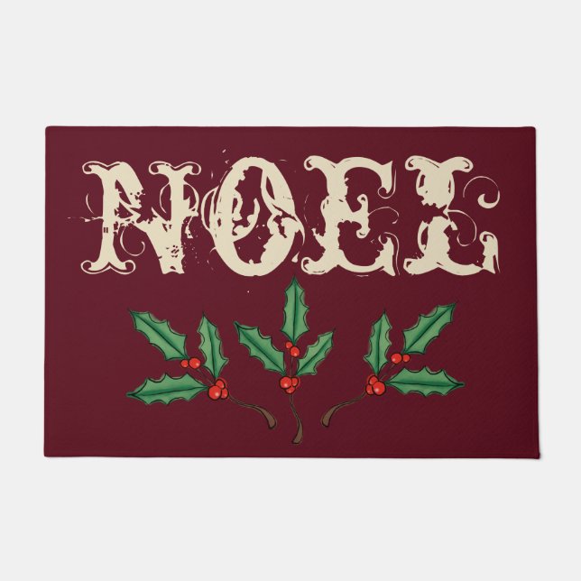 Tapis de Noël rustique pour l'entrée  (Devant)