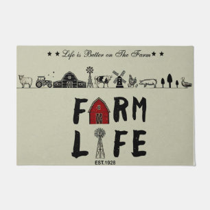 Tapis de porcelaine de la ferme, ferme amusante Ma