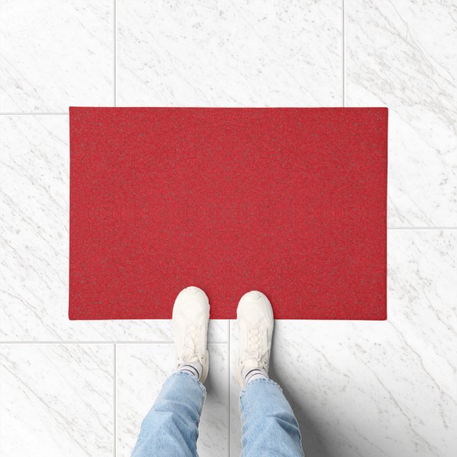Tapis de porte à deux tons rouge tomate (Intérieur)