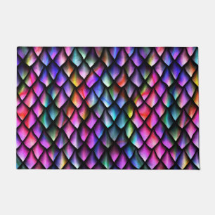 Tapis de porte à échelle de dragon arc-en-ciel