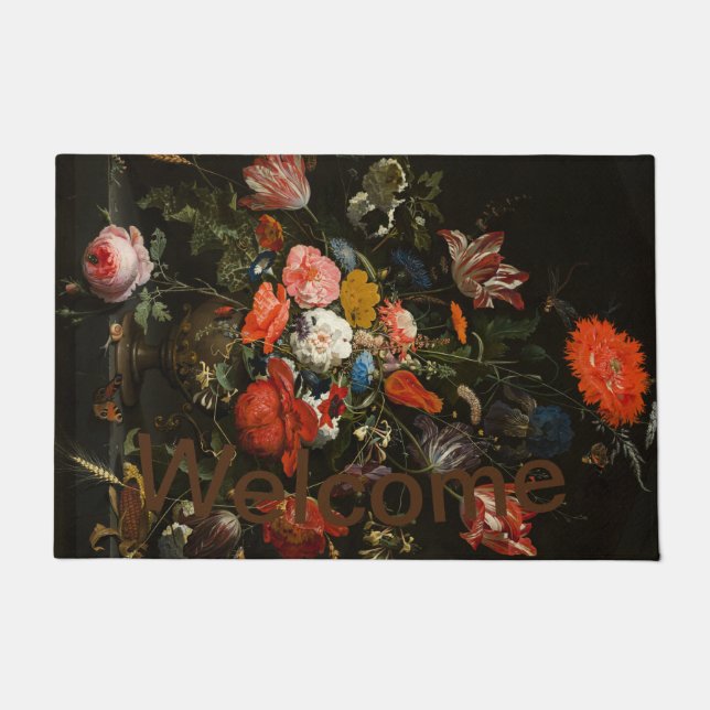 Tapis de porte à fleurs (Devant)