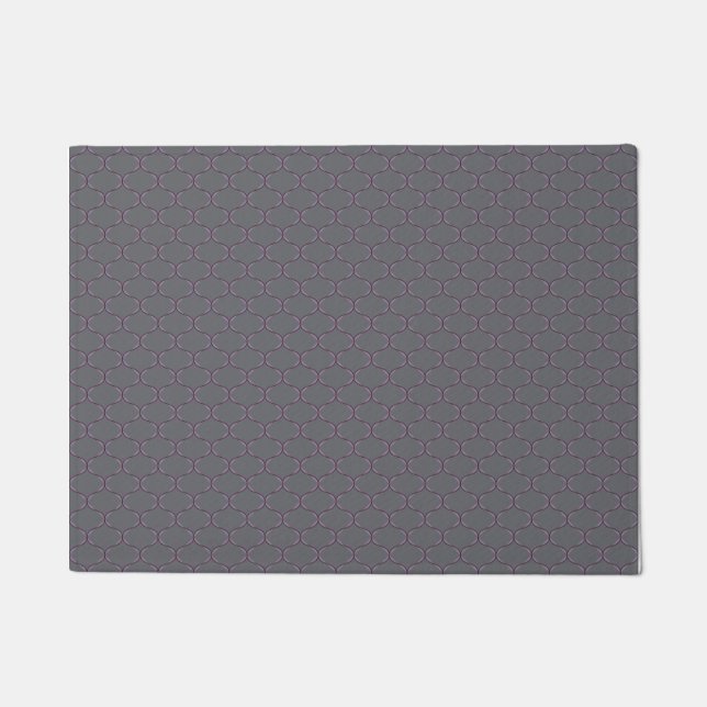 Tapis de porte à motif ogive violet (Devant)