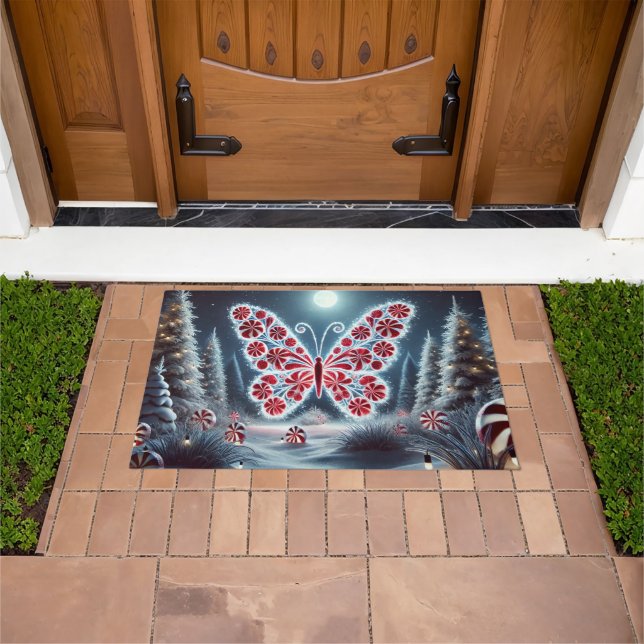 Tapis de porte à papillon à menthe (De plein air)