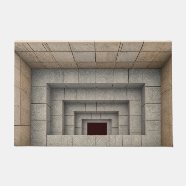 Tapis de porte à trou en pierre illusion 3D (Devant)