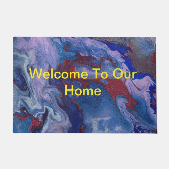 Tapis de porte abstrait de vapeur (Devant)