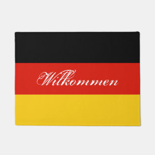 Tapis de porte allemand de drapeau avec le texte