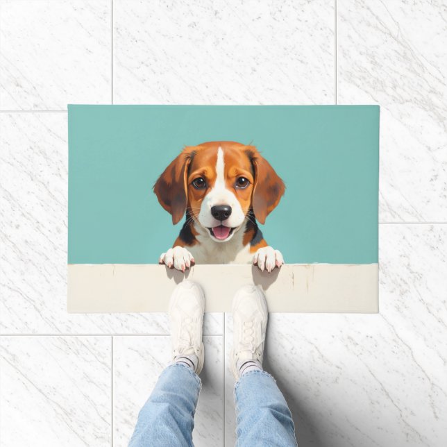 Tapis de porte Art Chien Beagle (Intérieur)