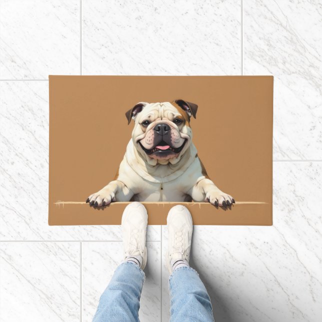 Tapis de porte Art Chien Bouledogue (Intérieur)
