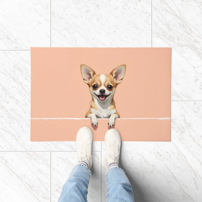 Tapis de porte Art Chien Chihuahua (Intérieur)